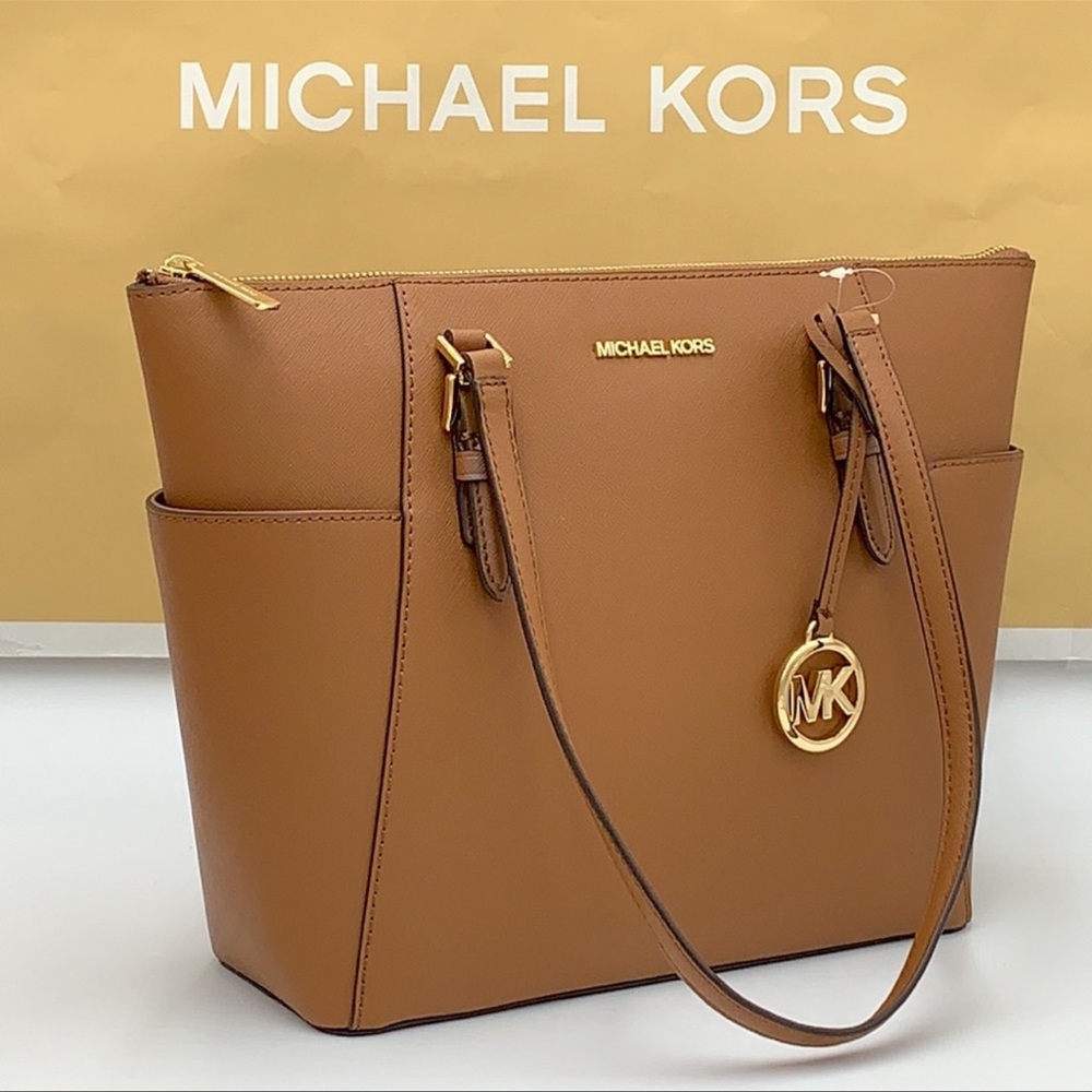 MICHAEL KORS Charlotte Large Leather Top-Zip Tote - Picture 12 of 16